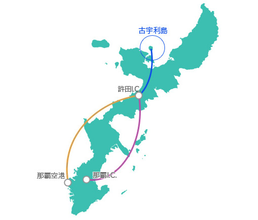 isola villa 古宇利島隠れ家ヴィラ アクセスマップ